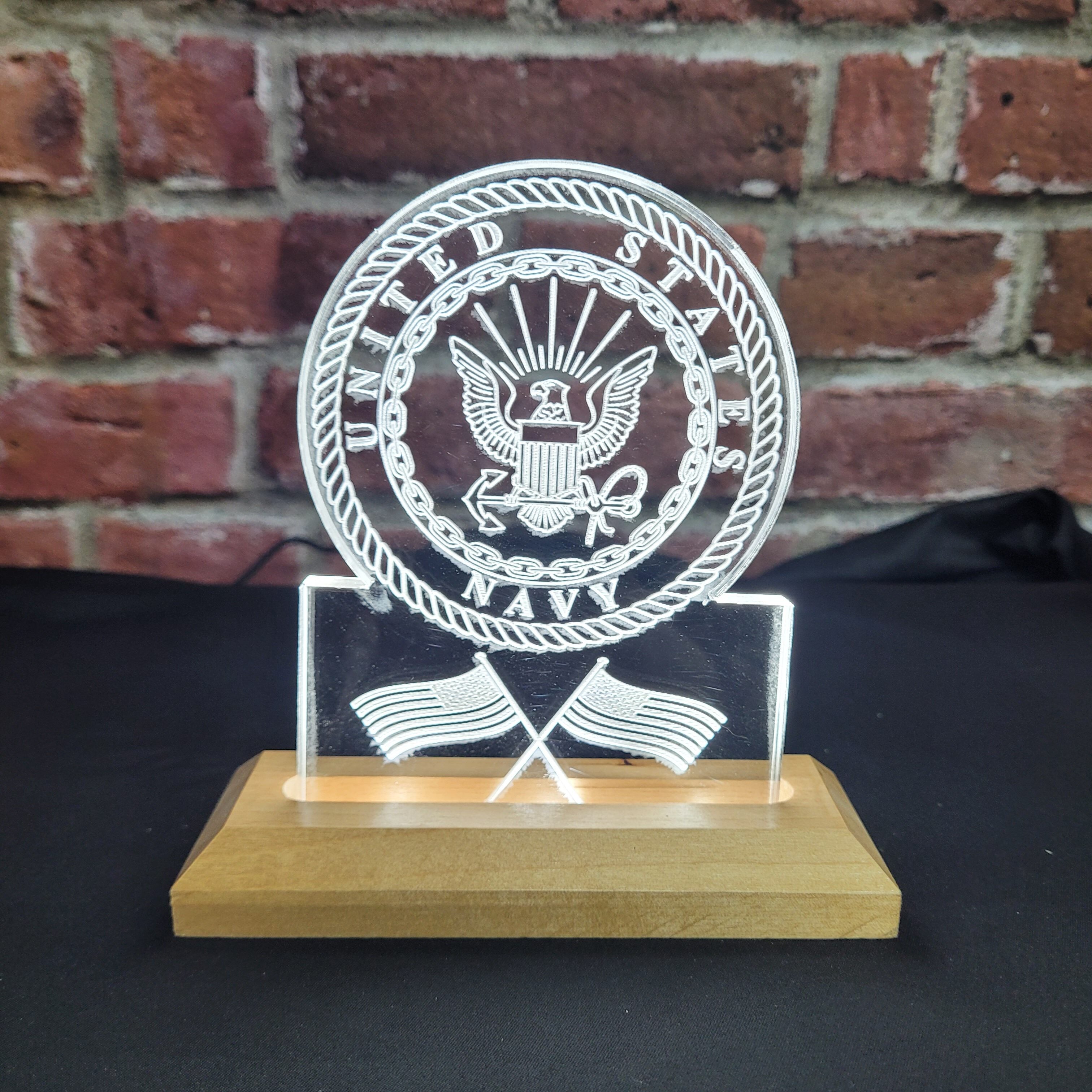 Laser-Engraved Acrylic Plaque with LED Accent Lighting