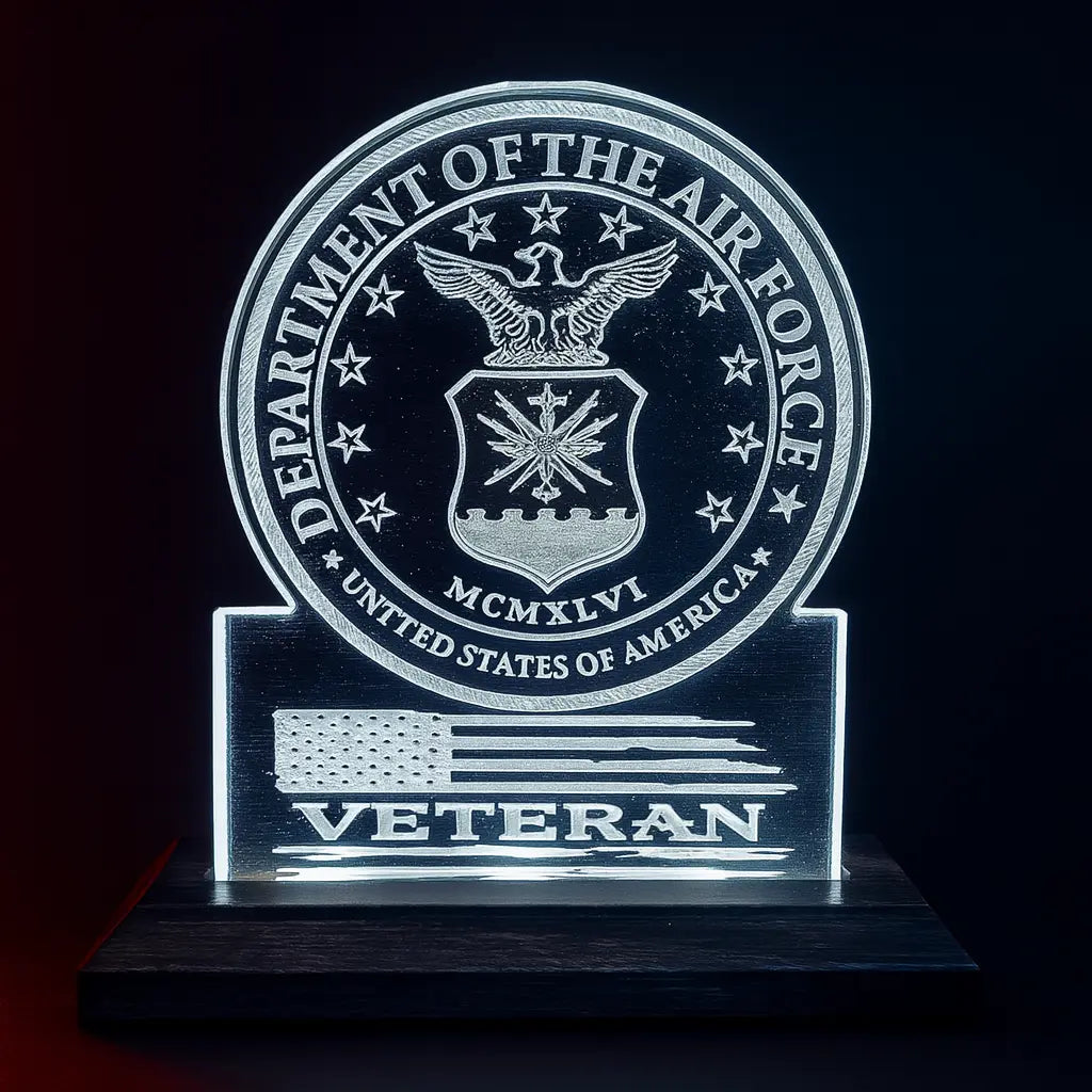 Laser-Engraved Acrylic Plaque with LED Accent Lighting