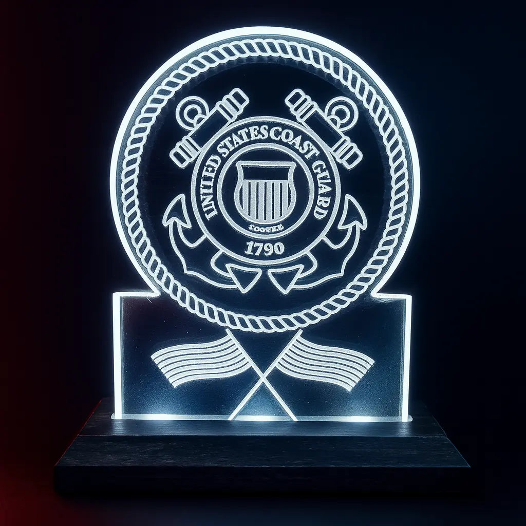 Laser-Engraved Acrylic Plaque with LED Accent Lighting
