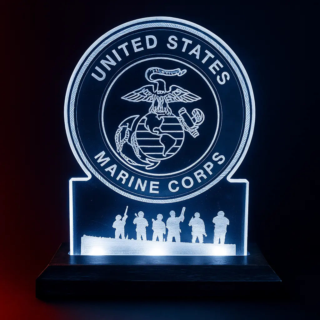Laser-Engraved Acrylic Plaque with LED Accent Lighting