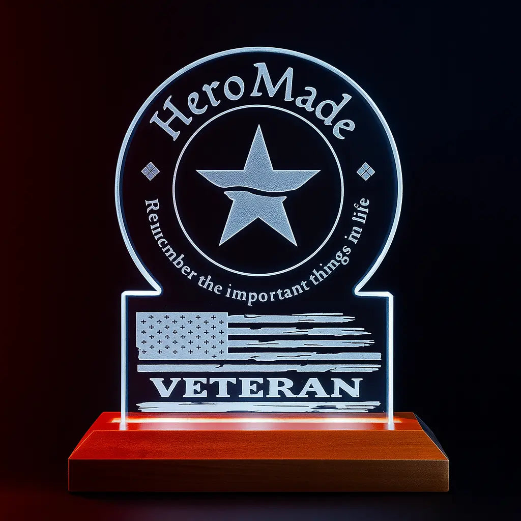 Laser-Engraved Acrylic Plaque with LED Accent Lighting