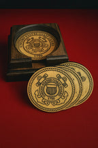 Laser-Etched Wood Cup Coasters